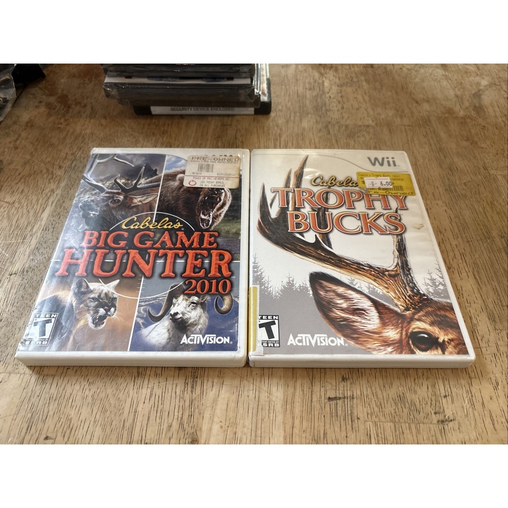 Activision Wii Games: Cabela's Big Game Hunter 2010 & Trophy Bucks, Game Case